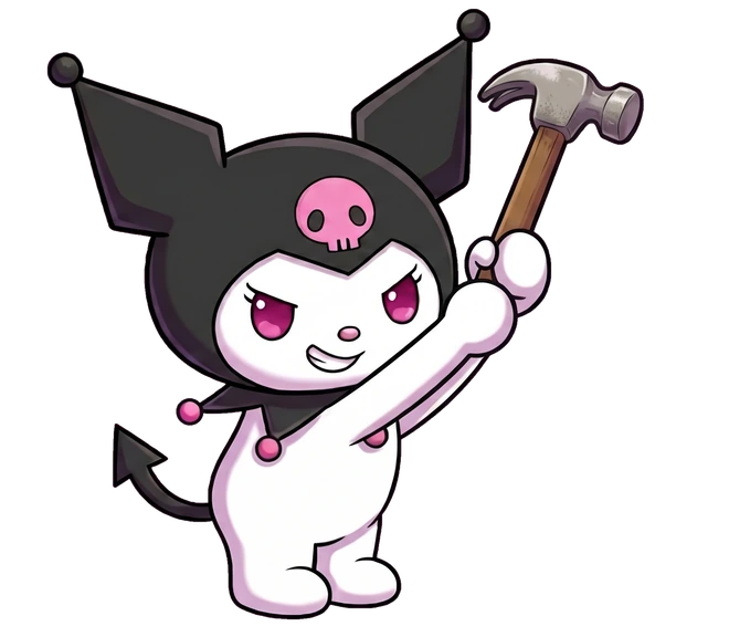 Kuromi under construction animation